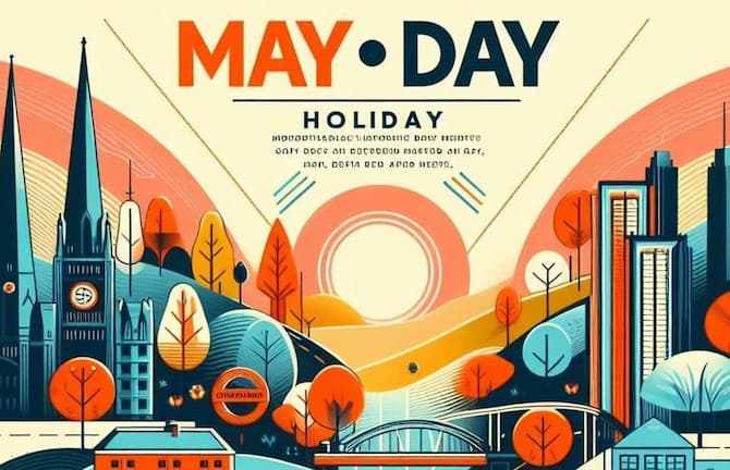 1 al 5 de mayo| Aviso de vacaciones del Primero de Mayo